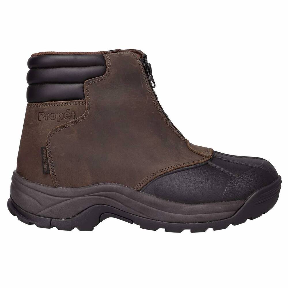 NEW PROPET men's blizzard mid zip insulated boots in brown black